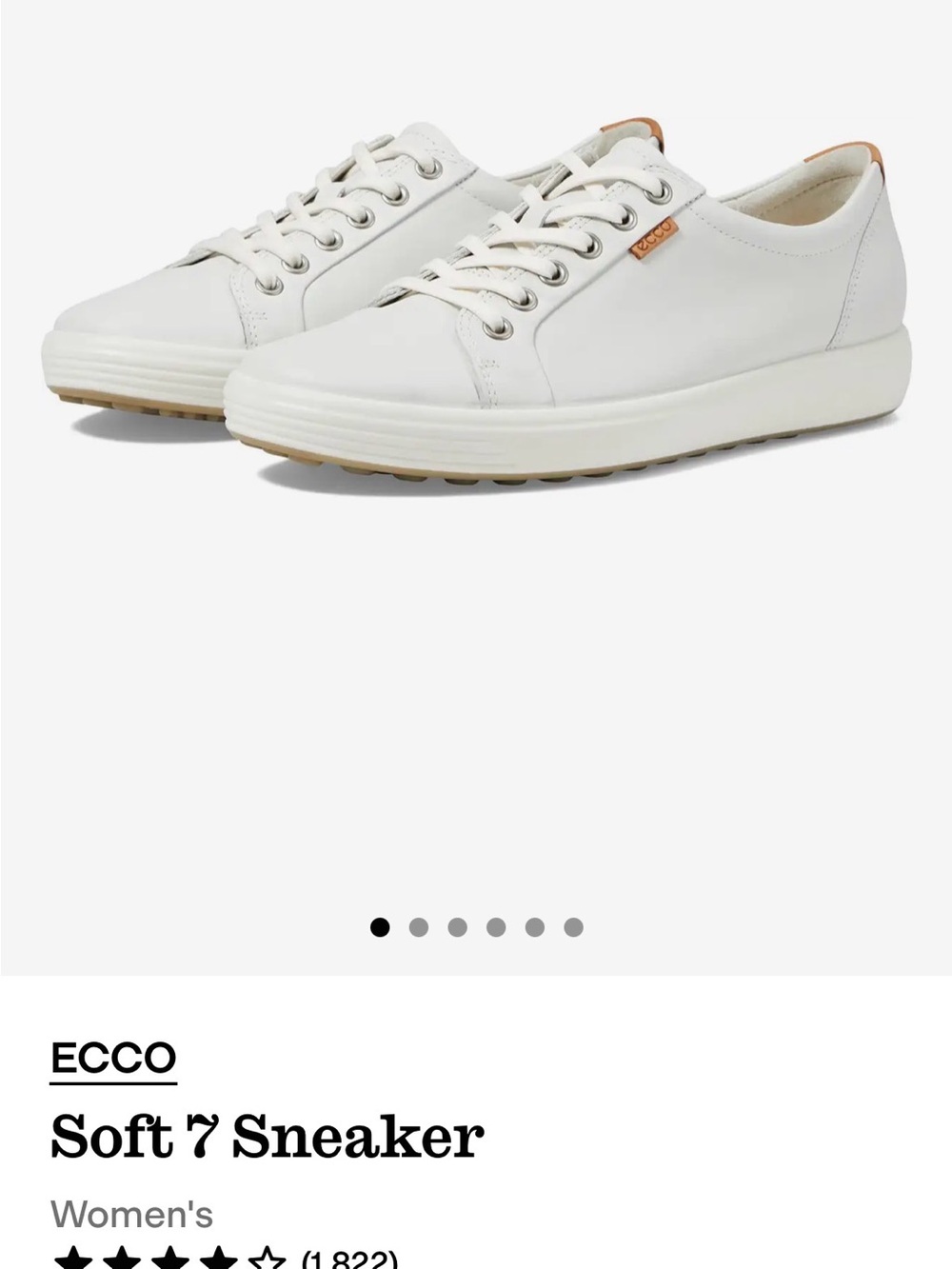 Women’s Ecco Soft 7 Sneakers - EU 36/US 5 White Leather